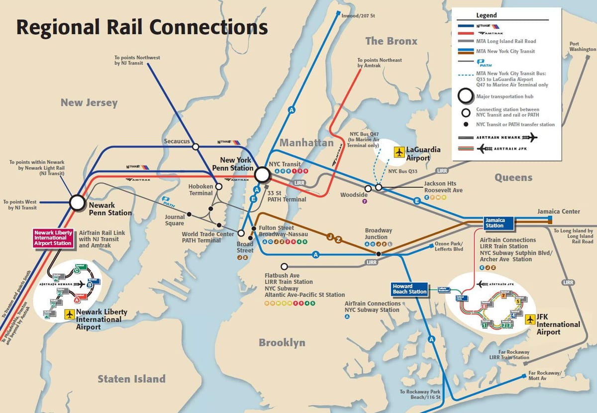 JFK Manhattan metró térkép