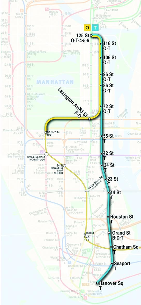 térkép második avenue metró