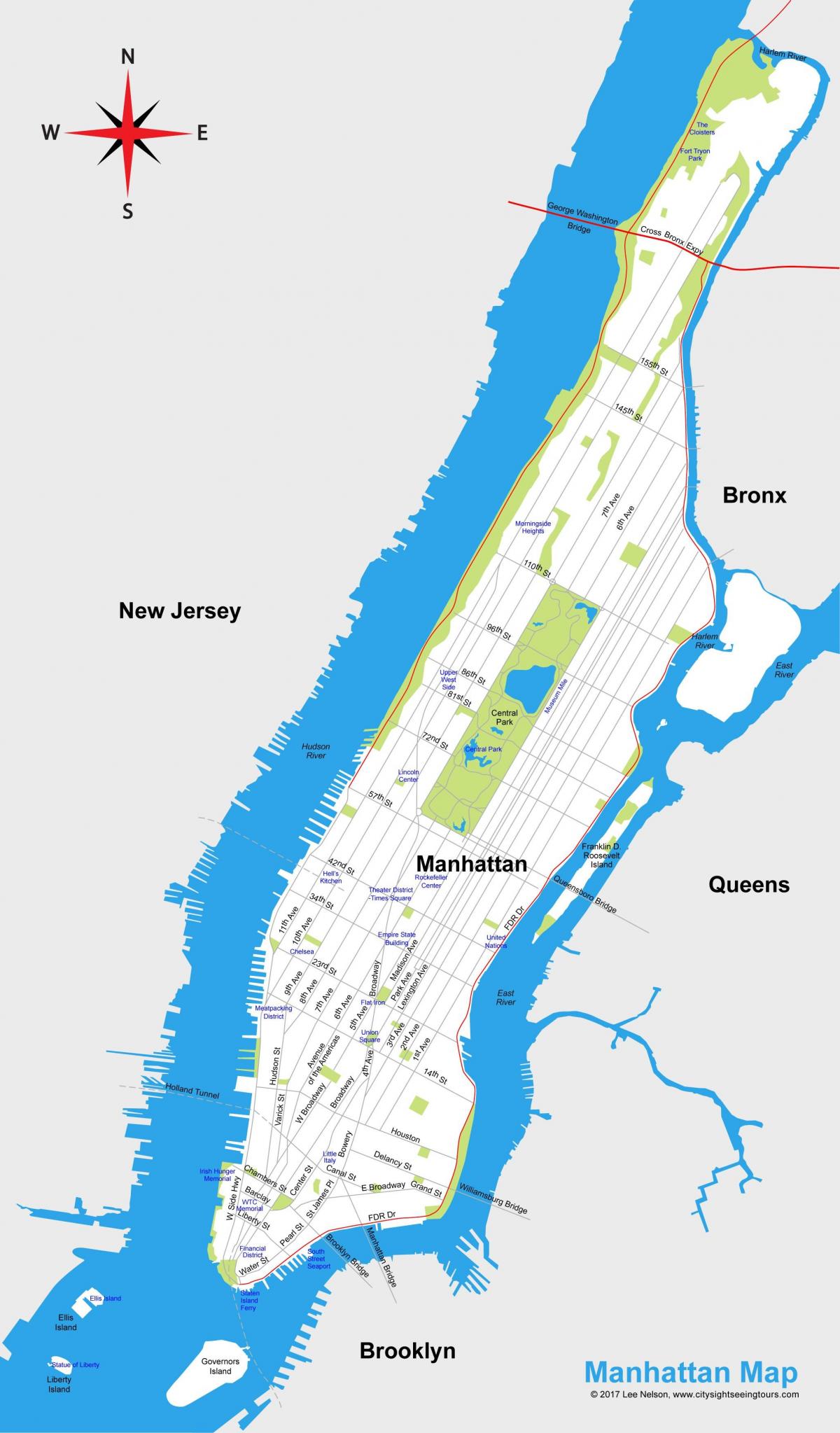 Manhattan city térkép nyomtatható