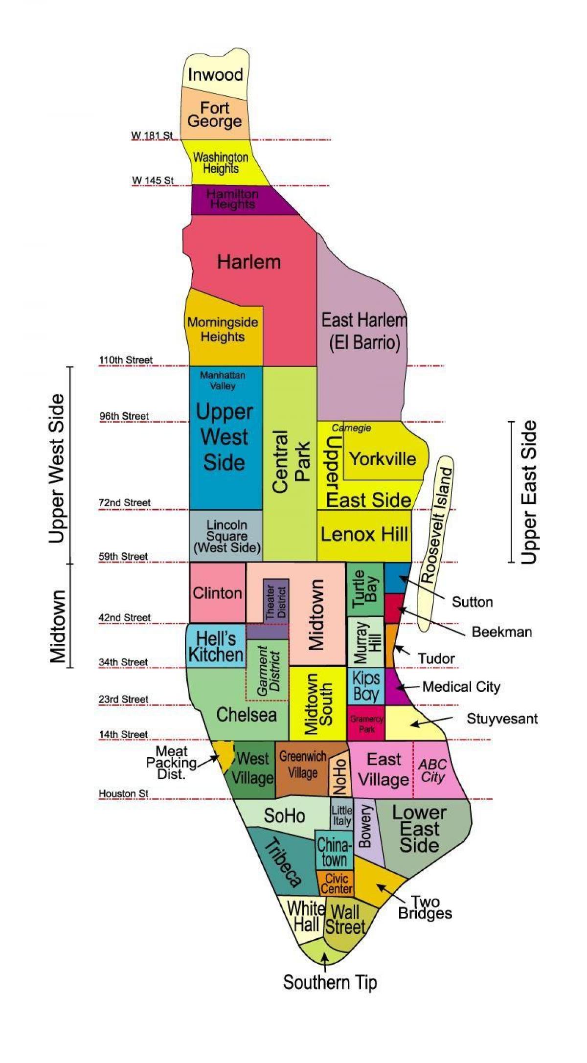 kerületek Manhattanben térkép