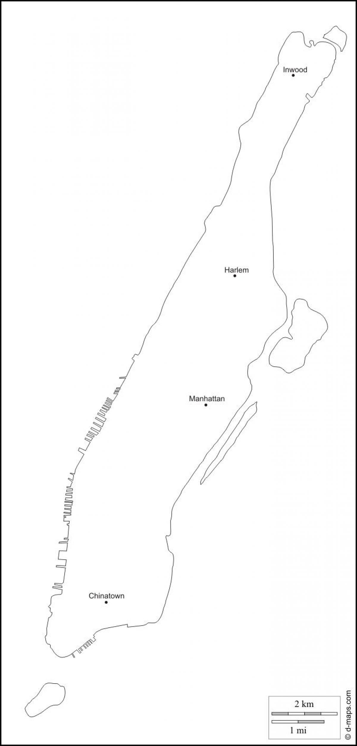 üres térkép Manhattan