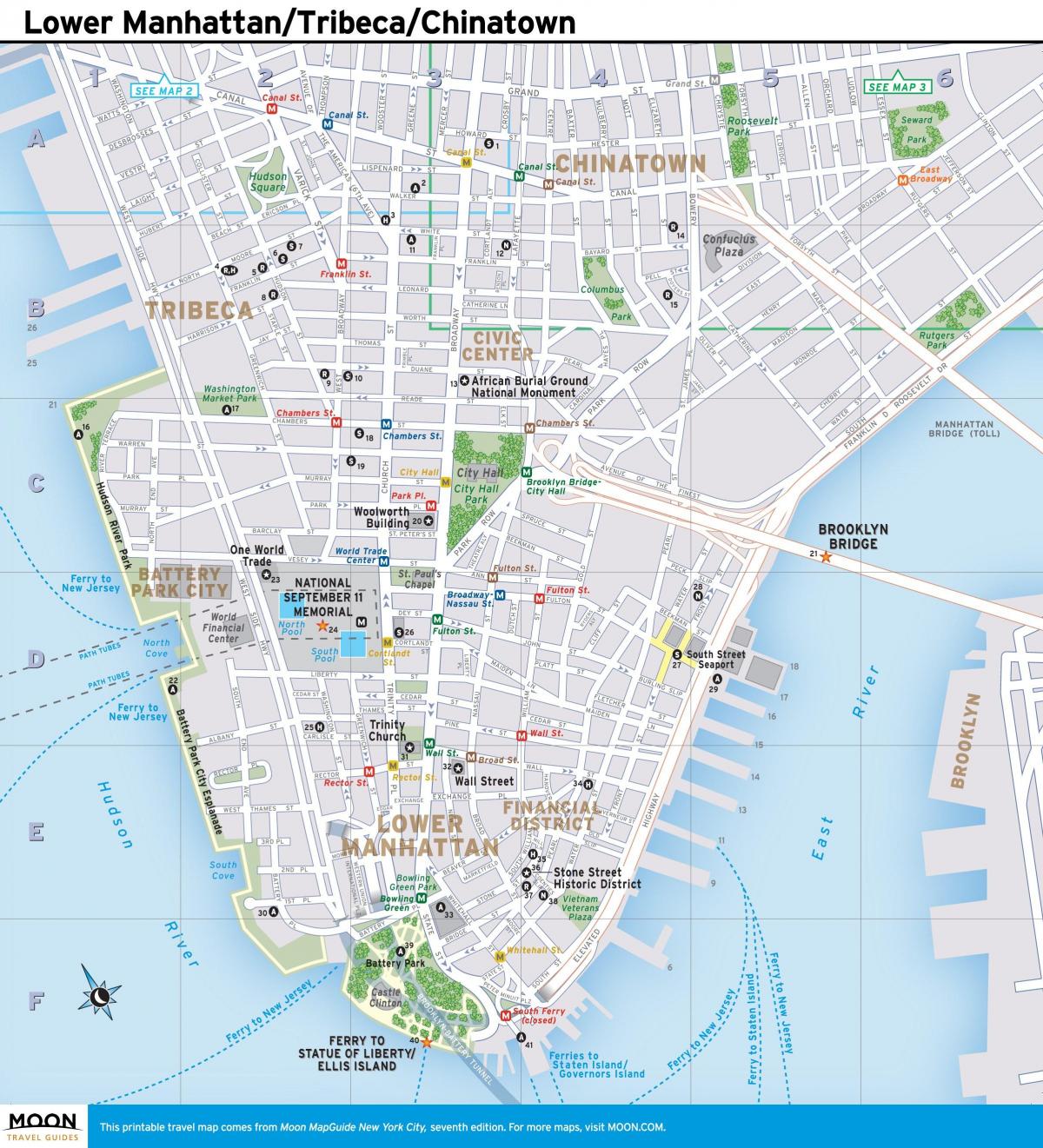 térkép alsó Manhattan, ny