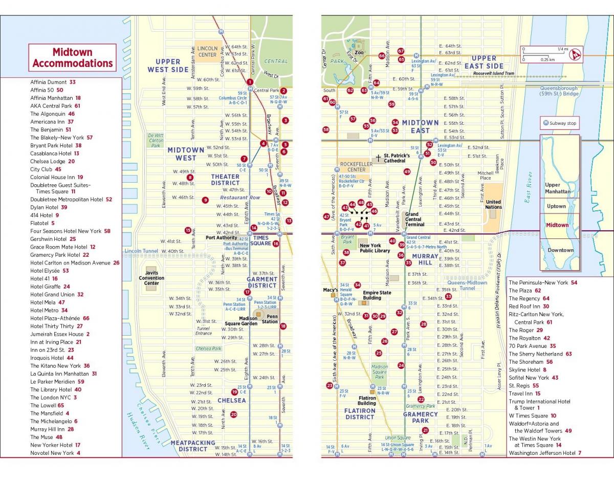 nyomtatható séta térkép Manhattan
