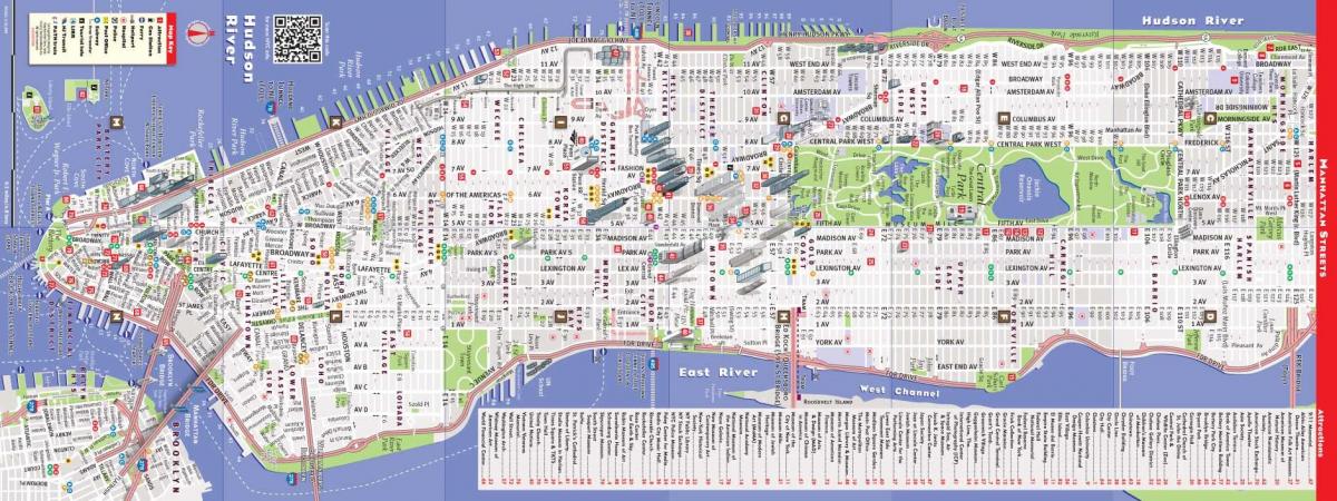 részletes térkép Manhattan, ny