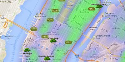 Térkép a Manhattani park