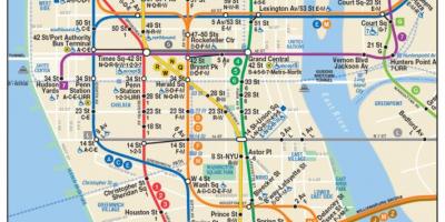 Térkép alsó-Manhattan metró