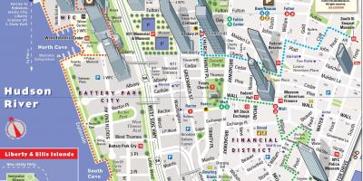 Alsó-Manhattan turista térkép