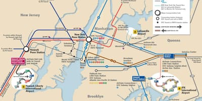 JFK Manhattan metró térkép
