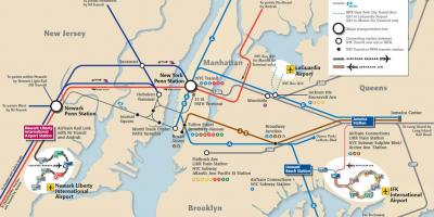 JFK Manhattan metró térkép