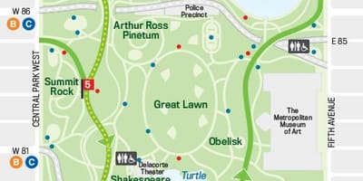 Kerékpáros térkép központi park