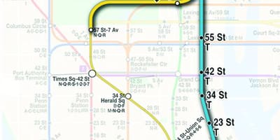 Térkép második avenue metró