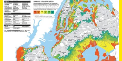 Manhattan árvíz zóna térképen
