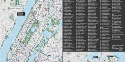 Manhattan-kerékpáros térkép