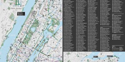 Manhattan-i biciklis úton térkép
