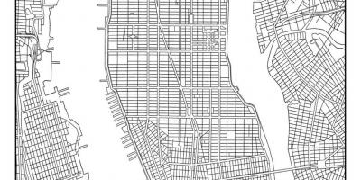 Térkép Manhattan rács