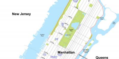 Térkép Manhattan sziget New York