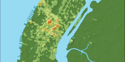 Térkép Manhattan topográfiai