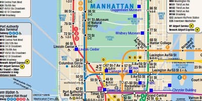 Manhattan vasúti térkép