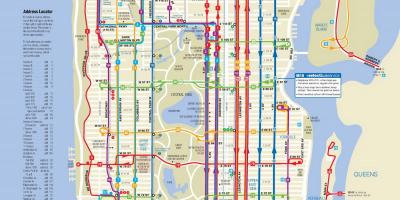 Manhattan busz térkép megáll
