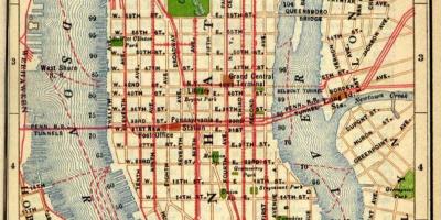 Térkép régi Manhattan