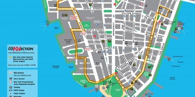 Alsó-Manhattan túra térkép
