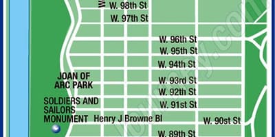 Felső Manhattan térkép