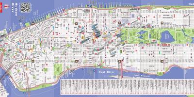 Részletes térkép Manhattan, ny